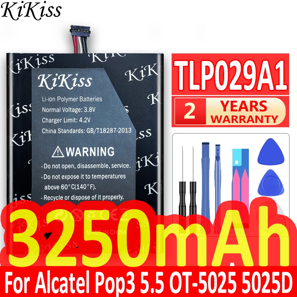 3250mAh TLp029A1 / TLp029AJ для Alcatel OneTouch Pop 3 5,5 "OT-5025 OT-5025D аккумулятор
3250mAh TLp029A1 / TLp029AJ для Alcatel OneTouch Pop 3 5,5 "OT-5025 OT-5025D аккумулятор