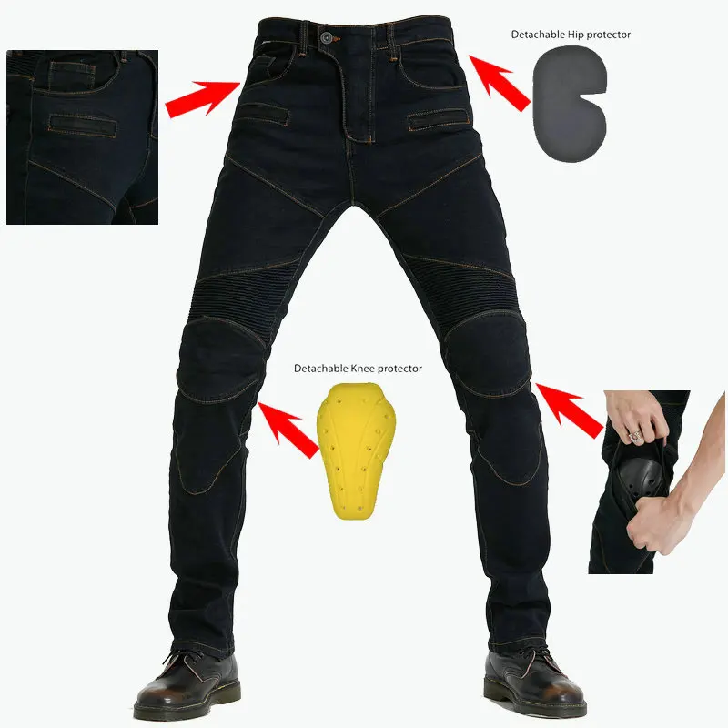 Motorcycle Jeans Fashion Outdoor Riding Protective Gear Equipped with Knee and Hip Protection safety Locomotive Jeans Black Blue
Motorcycle Jeans Fashion Outdoor Riding Protective Gear Equipped with Knee and Hip Protection safety Locomotive Jeans Black Blue