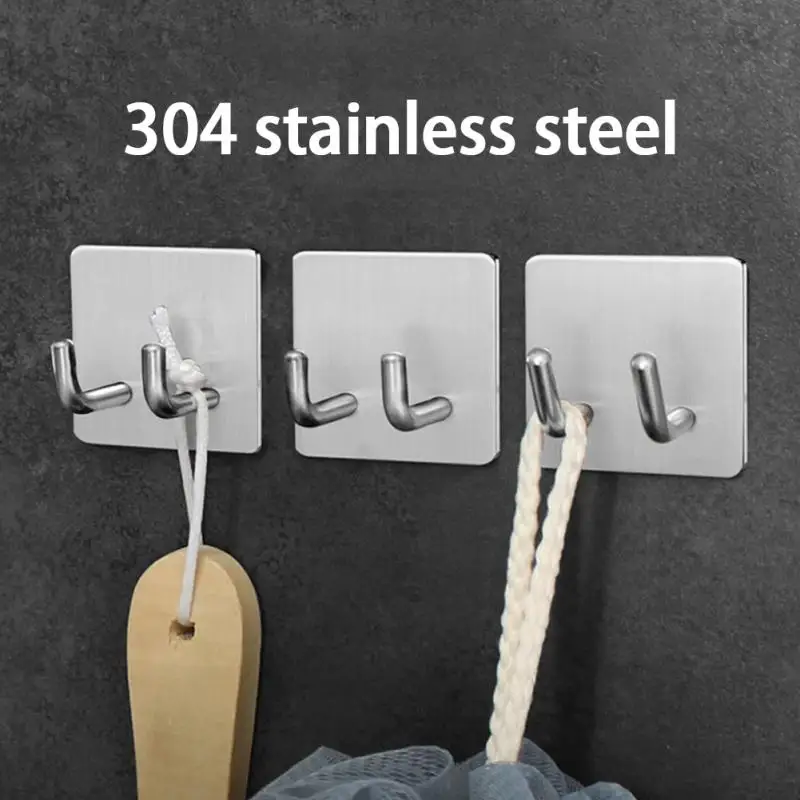 Stainless Steel Hook Waterproof Wear-resistant Punch-free Wall-mounted Multifunctional Hook Kitchen Accessories Bathroom Tools
Stainless Steel Hook Waterproof Wear-resistant Punch-free Wall-mounted Multifunctional Hook Kitchen Accessories Bathroom Tools
