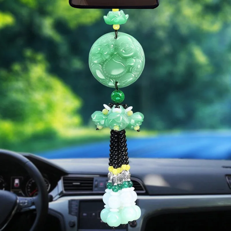 Car Pendant Double Jade Buddha Beaded Hanging Ornaments Good Luck Rear View Mirror Charms Suspension Decoration
Car Pendant Double Jade Buddha Beaded Hanging Ornaments Good Luck Rear View Mirror Charms Suspension Decoration