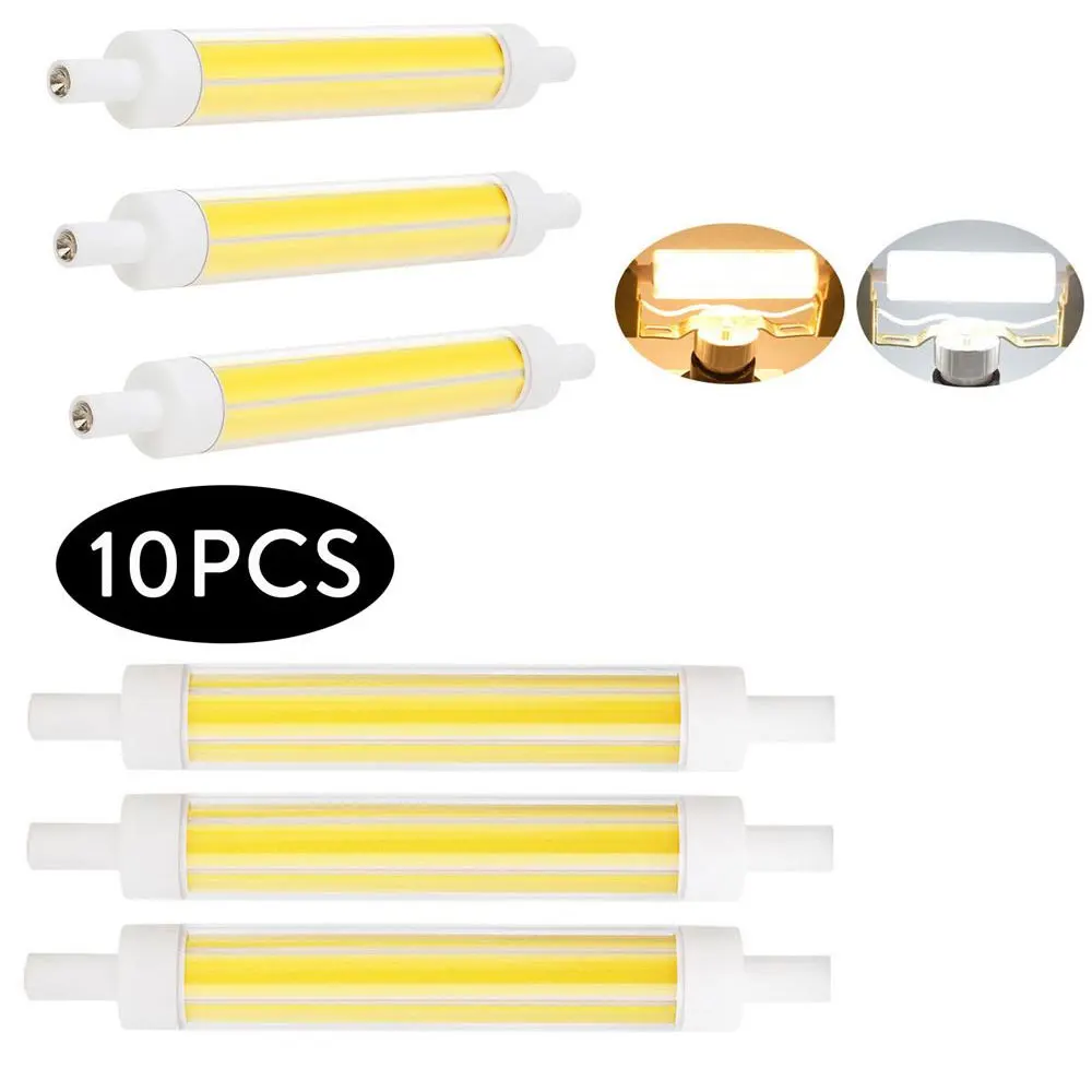 10Pcs 15W R7S Dimmable LED COB Light Bulbs Ultra Bright 118mm Glass Tube 220V 230V Ceramic Diode Spot Light Replace 150W Haloge
10Pcs 15W R7S Dimmable LED COB Light Bulbs Ultra Bright 118mm Glass Tube 220V 230V Ceramic Diode Spot Light Replace 150W Haloge