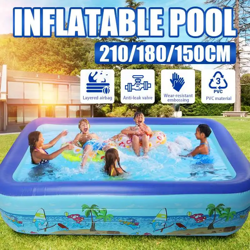 Summer Inflatable Square Swimming Pool High Quality Outdoor Home Use Paddling Pool Kids Adults Large Size Inflatable Pool
Summer Inflatable Square Swimming Pool High Quality Outdoor Home Use Paddling Pool Kids Adults Large Size Inflatable Pool