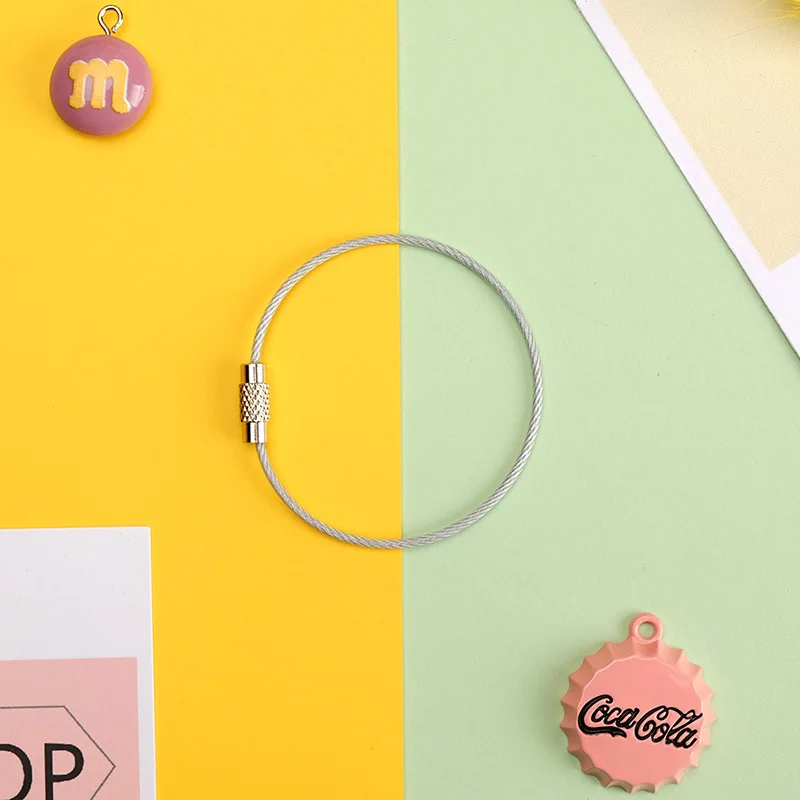 10pcs Simple Fashion Rubber Steel Wire For Men And Women Key Ring DIY Making Charter Key Pendant Jewelry Accessories
10pcs Simple Fashion Rubber Steel Wire For Men And Women Key Ring DIY Making Charter Key Pendant Jewelry Accessories
