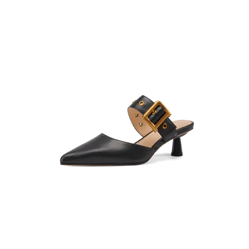 Thin Heels Female Shoes Low Rivet Pointed Toe Slippers Women Summer Slides Med 2021 Fabric Rome Scandals Rubber Retro PU Hoof
Thin Heels Female Shoes Low Rivet Pointed Toe Slippers Women Summer Slides Med 2021 Fabric Rome Scandals Rubber Retro PU Hoof