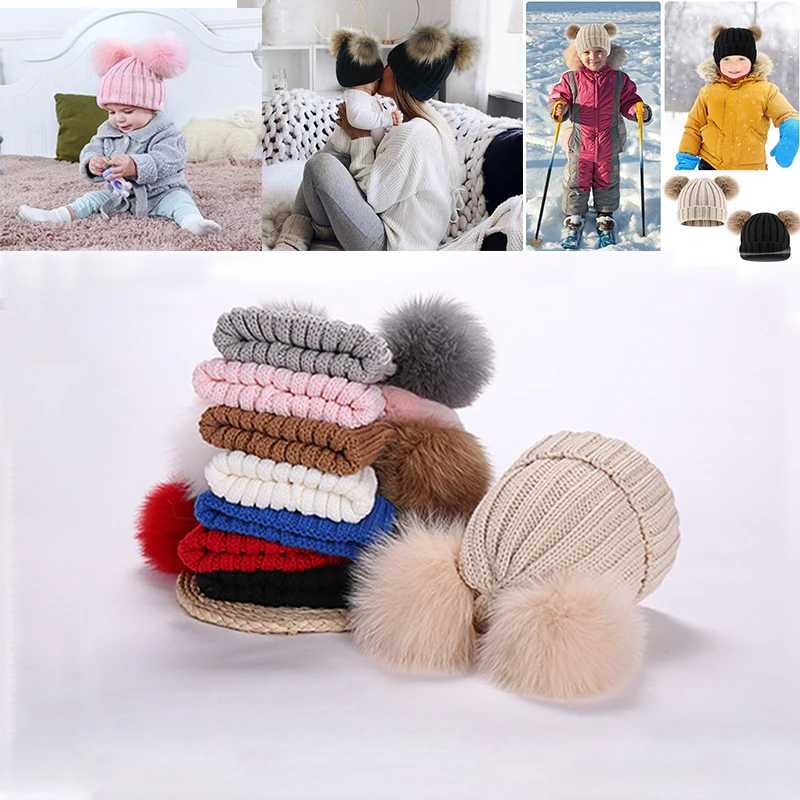 2022 Baby Hat For Boy Warm Baby Fur Pom Poms Hat For Mother Kids Beanie Knitted Beanies Cap Hat Thick Girls Boys Baby Caps
2022 Baby Hat For Boy Warm Baby Fur Pom Poms Hat For Mother Kids Beanie Knitted Beanies Cap Hat Thick Girls Boys Baby Caps