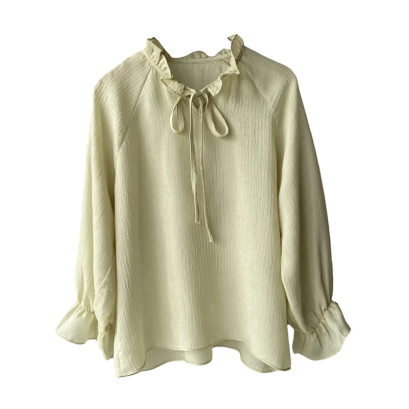 French fungus lace chiffon shirt women's spring and summer 2021 new light and loose temperament sweet age-reducing blouse
French fungus lace chiffon shirt women's spring and summer 2021 new light and loose temperament sweet age-reducing blouse
