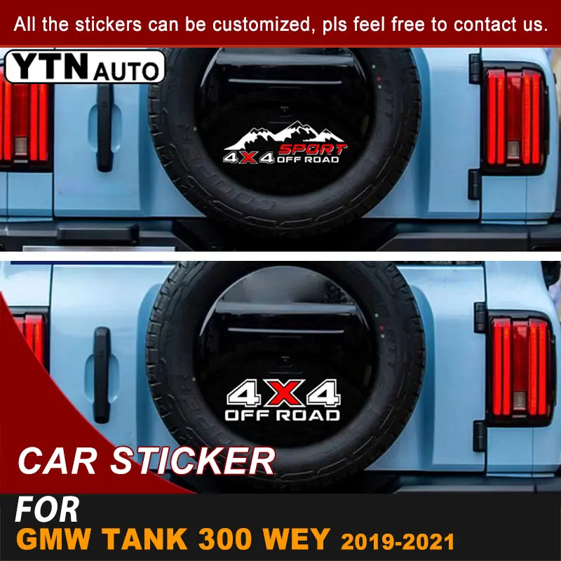 Spare Tire Car Sticker For GMW Great Wall Tank 300 WEY 2019 2020 2021 4x4 Off Road Letter Styling Graphic Vinyl Cool Car Decals 
Spare Tire Car Sticker For GMW Great Wall Tank 300 WEY 2019 2020 2021 4x4 Off Road Letter Styling Graphic Vinyl Cool Car Decals