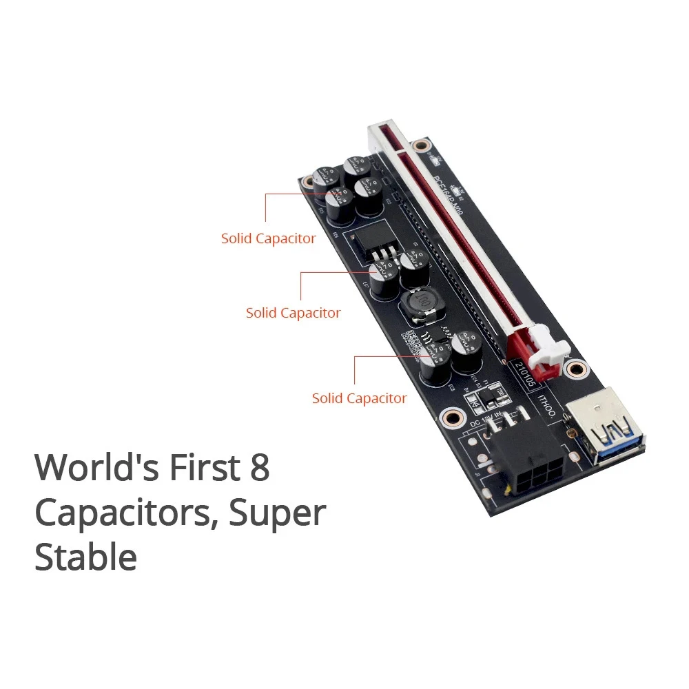 6pcs Newest VER009 USB 3.0 PCI-E Riser VER 009S Express 1X 4x 8x 16x Extender Riser Adapter Card SATA 15pin To 6 Pin Power Cable
6pcs Newest VER009 USB 3.0 PCI-E Riser VER 009S Express 1X 4x 8x 16x Extender Riser Adapter Card SATA 15pin To 6 Pin Power Cable