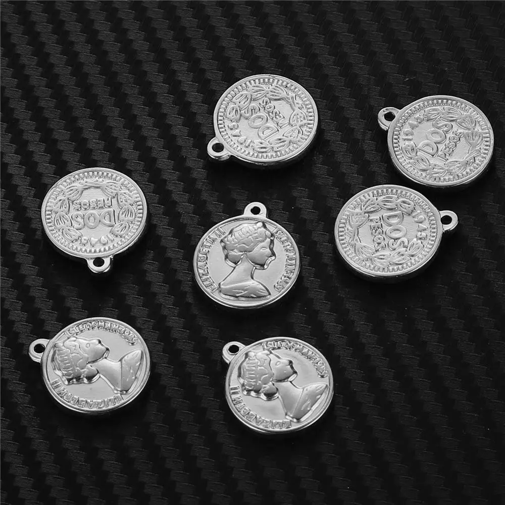 100% Stainless Steel Coin Charm For Jewelry Making Gold/Silver Color Metal Coin DOS PESOS Charms Wholesale 5pcs
100% Stainless Steel Coin Charm For Jewelry Making Gold/Silver Color Metal Coin DOS PESOS Charms Wholesale 5pcs