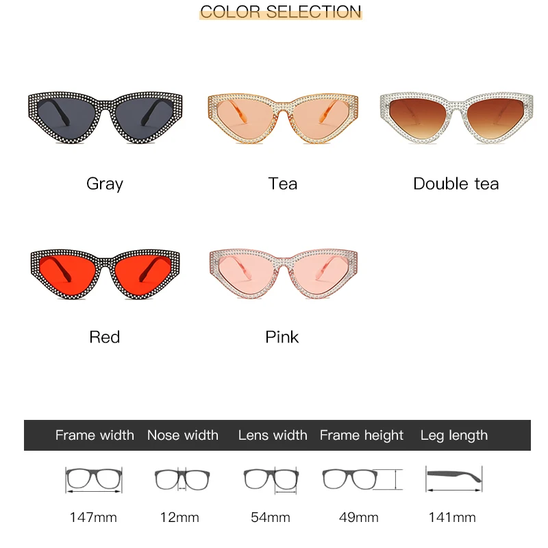 Luxury Cat Eye Sunglasses Women Fashion Vintage Diamond Sun Glasses Ladies Rhinestone Party Eyeglasses UV400 Gafas de sol mujer
Luxury Cat Eye Sunglasses Women Fashion Vintage Diamond Sun Glasses Ladies Rhinestone Party Eyeglasses UV400 Gafas de sol mujer