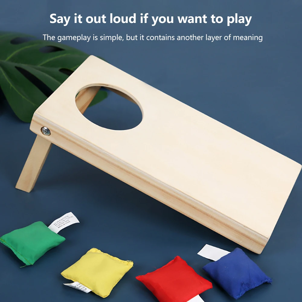 Portable Beanbag Toss Game Set Wooden Toss Game Set For Kids Indoor Family Sandbag Table Game With 4 Bean Bags Kids Gift
Portable Beanbag Toss Game Set Wooden Toss Game Set For Kids Indoor Family Sandbag Table Game With 4 Bean Bags Kids Gift