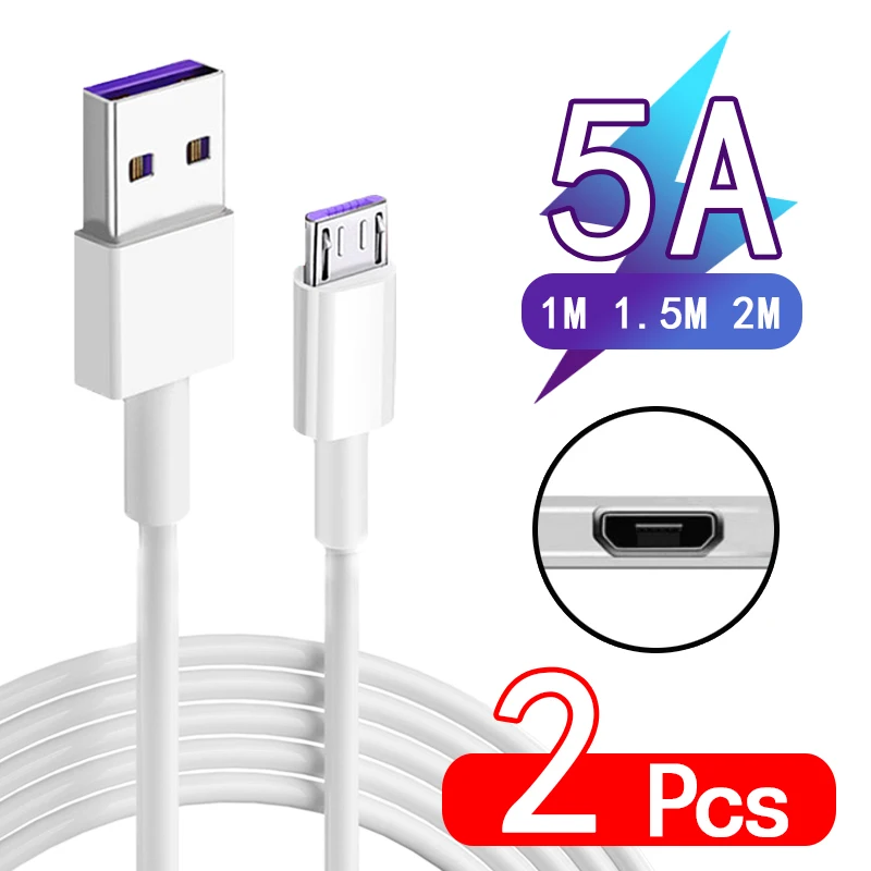 Кабель Micro USB 5A для быстрой зарядки Huawei, Samsung, Xiaomi, Redmi 7A, Android, 2 шт.
Кабель Micro USB 5A для быстрой зарядки Huawei, Samsung, Xiaomi, Redmi 7A, Android, 2 шт.