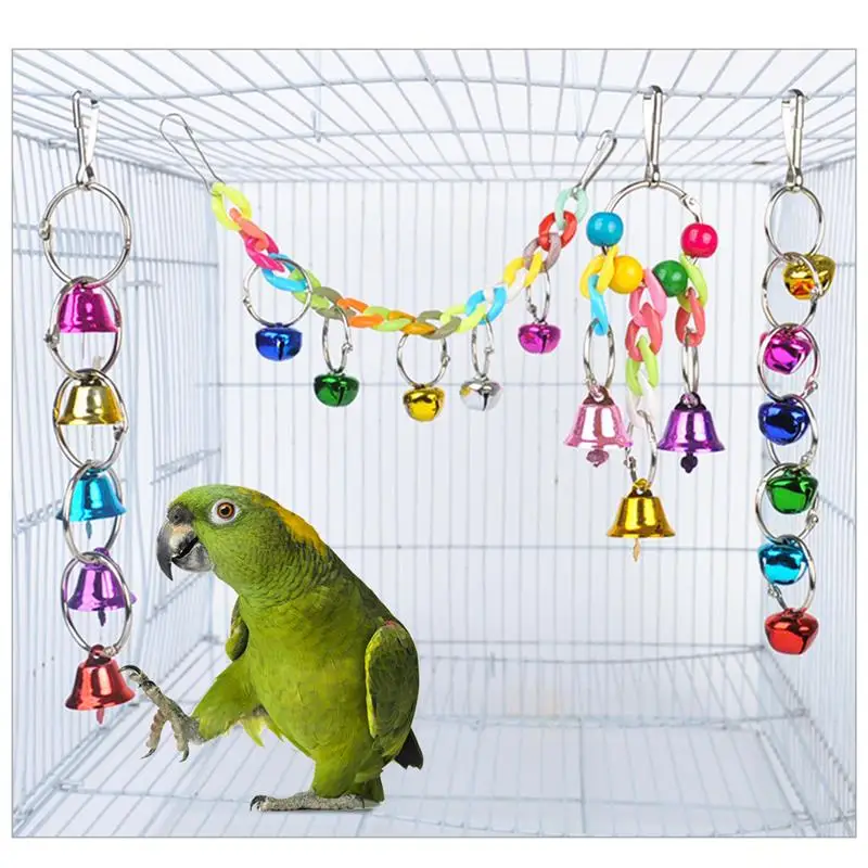 Legendog 3Pcs/Set Parrot Bell Toys Colorful Bird Swing Toys Bird Chewing Toys Bird Interactive Toy Pet Supplies Random Color
Legendog 3Pcs/Set Parrot Bell Toys Colorful Bird Swing Toys Bird Chewing Toys Bird Interactive Toy Pet Supplies Random Color