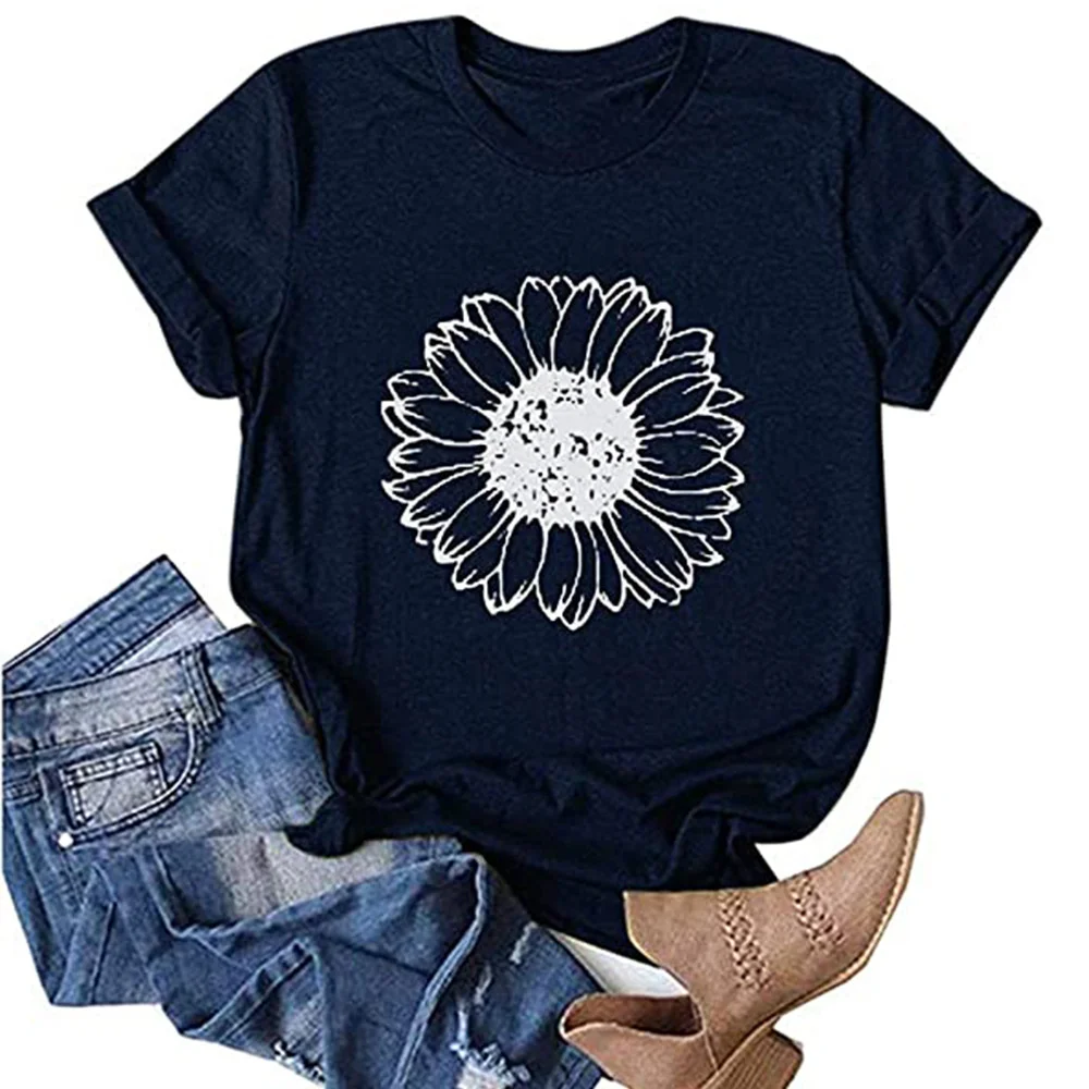 Sunflower T-shirt women's T-shirt crew neck T-shirt jyx123
Sunflower T-shirt women's T-shirt crew neck T-shirt jyx123