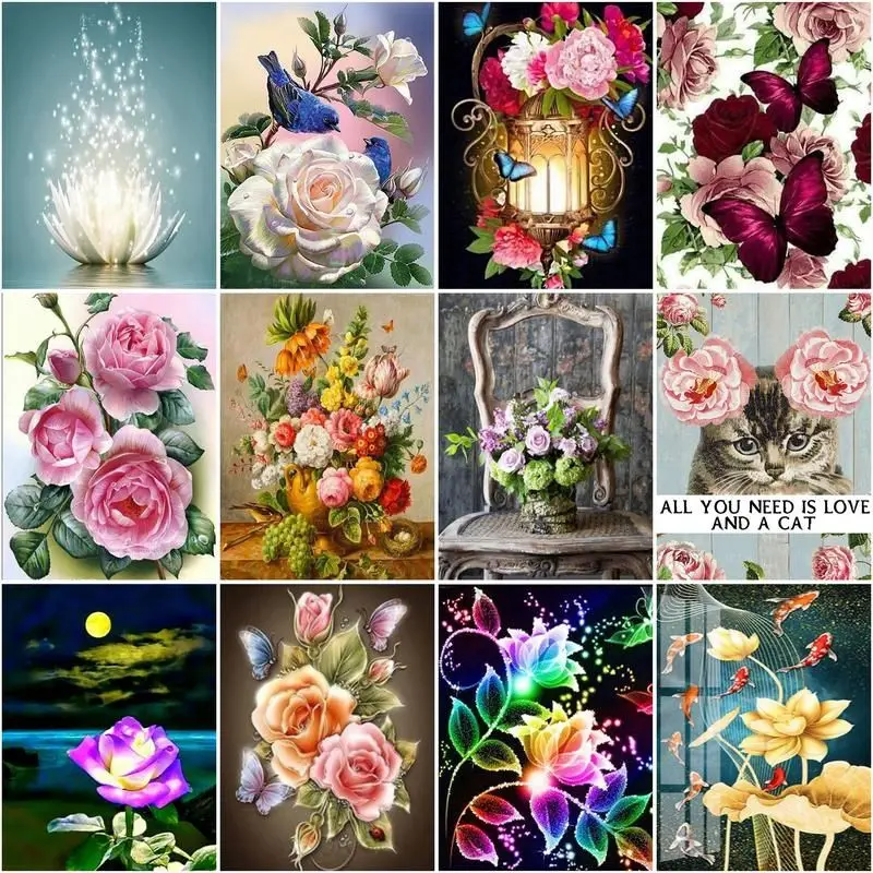 CHENISTORY Diy Diamond Painting Full Round Square Flower Home Rhinestones Diamond Embroidery Cross Stitch For Adults Mosaic Wall
CHENISTORY Diy Diamond Painting Full Round Square Flower Home Rhinestones Diamond Embroidery Cross Stitch For Adults Mosaic Wall