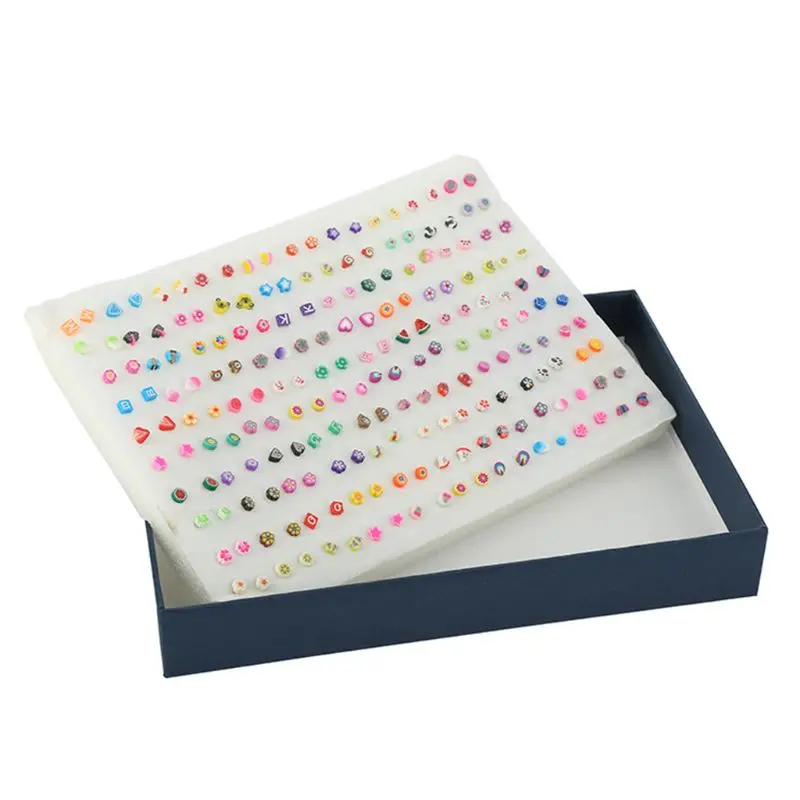 100 Pair/pack Mini Small Plastic Needle Earrings Women Girls Earring Jewelry Handmade Soft Ceramic Sliced Fruit Shape Ear E56A
100 Pair/pack Mini Small Plastic Needle Earrings Women Girls Earring Jewelry Handmade Soft Ceramic Sliced Fruit Shape Ear E56A