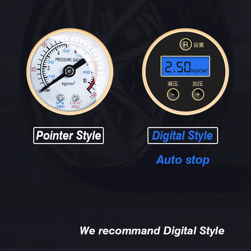 Car Air Compressor DC 12V Protable Car Air Pump Tire Inflator Pump Auto Tyre Pump With LED Light for Car Motorcycle Bicycle
Car Air Compressor DC 12V Protable Car Air Pump Tire Inflator Pump Auto Tyre Pump With LED Light for Car Motorcycle Bicycle