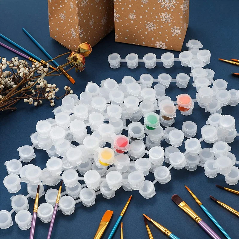 50 Strips Empty Paint Strips Paint Cup Pots Clear Storage Paint Containers Mini Painting Cup Pot 3Ml/ 0.1 Oz
50 Strips Empty Paint Strips Paint Cup Pots Clear Storage Paint Containers Mini Painting Cup Pot 3Ml/ 0.1 Oz