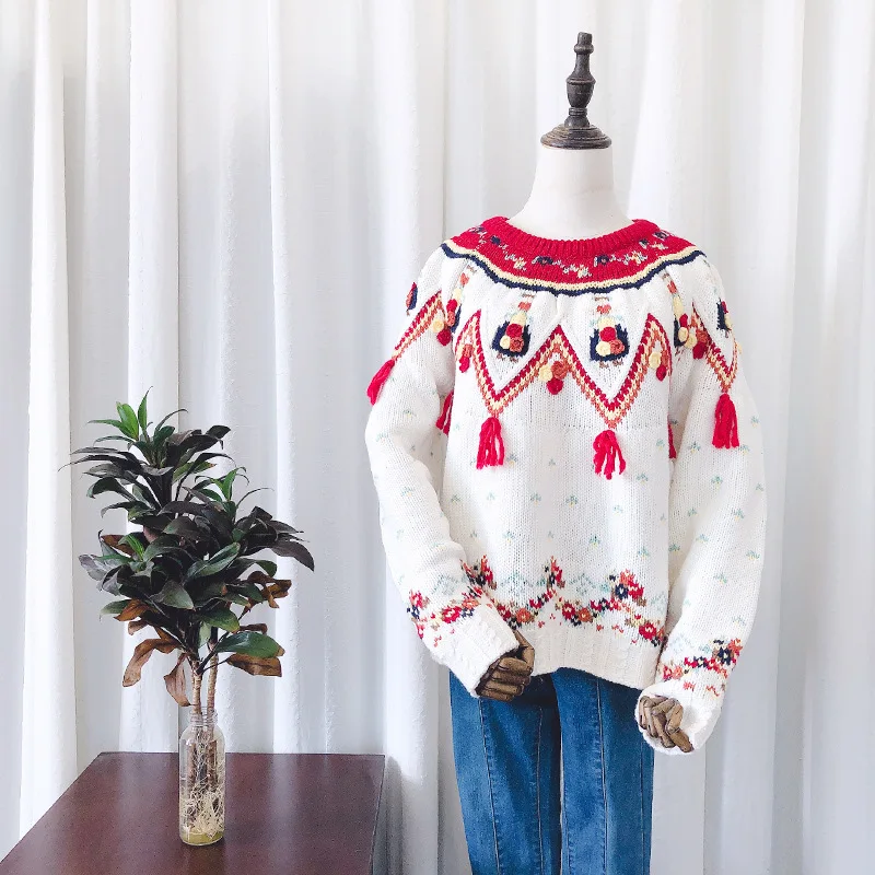 Jastie Elegant Women's Knit Sweaters Retro Christmas Floral Embroidery Tassel Pullover Bohemian Holiday Casual Coats
Jastie Elegant Women's Knit Sweaters Retro Christmas Floral Embroidery Tassel Pullover Bohemian Holiday Casual Coats