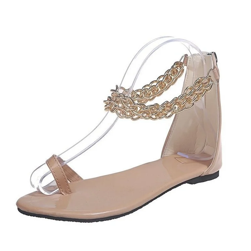 2021 Woman Shoes Open Toe Summer Sandals Flat Heels Comfortable Fashion Sandals Chain Sandalias Large Size 43 Zapatos Mujer 
2021 Woman Shoes Open Toe Summer Sandals Flat Heels Comfortable Fashion Sandals Chain Sandalias Large Size 43 Zapatos Mujer