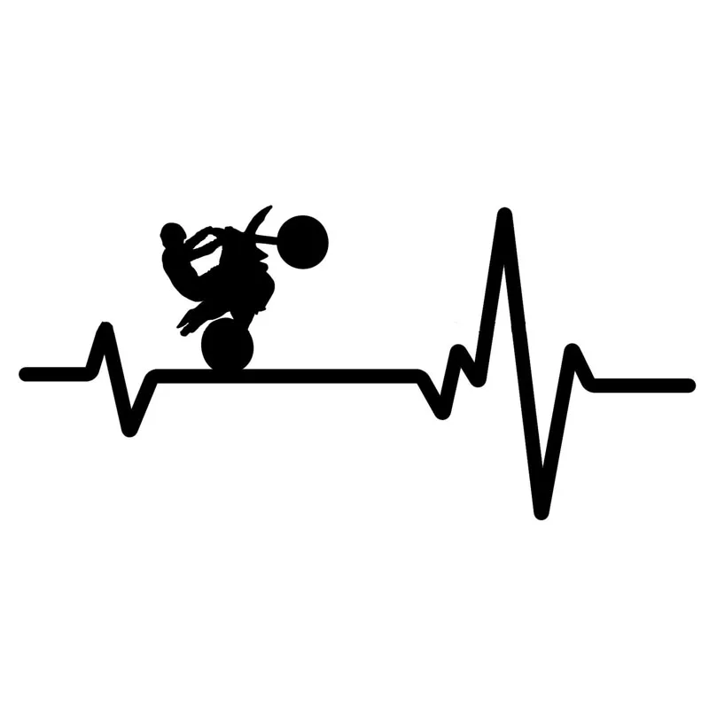 Personality Car Sticker Dirt Bike Motorcycle Tires Wheelie Heartbeat KK Vinyl Black/Silver Sunscreen Waterproof 16cm*8cm
Personality Car Sticker Dirt Bike Motorcycle Tires Wheelie Heartbeat KK Vinyl Black/Silver Sunscreen Waterproof 16cm*8cm