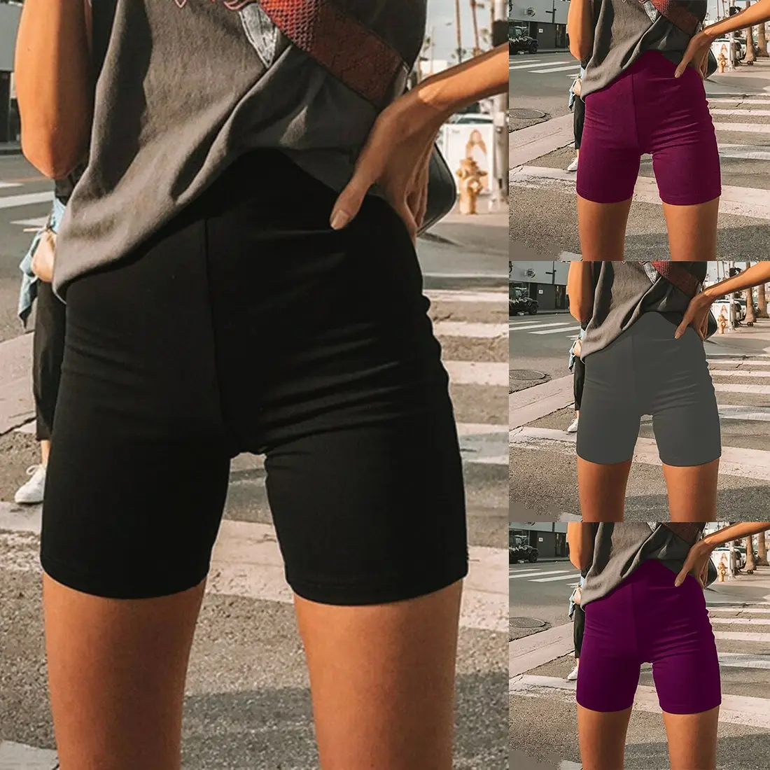 Women's Leggings Stretch Gym Yoga Shorts Workout Cycling Sports Fitness Shorts Solid Leisure Ladies Elastic Waist Slim Shorts
Women's Leggings Stretch Gym Yoga Shorts Workout Cycling Sports Fitness Shorts Solid Leisure Ladies Elastic Waist Slim Shorts