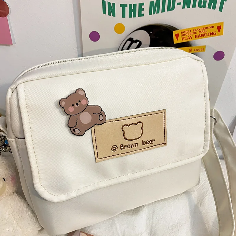 Ins Vintage Crossbody Shoulder Bags for Women Casual Nylon Small Handbag Cute Cartoon Bear Messenger Bag Purse
Ins Vintage Crossbody Shoulder Bags for Women Casual Nylon Small Handbag Cute Cartoon Bear Messenger Bag Purse