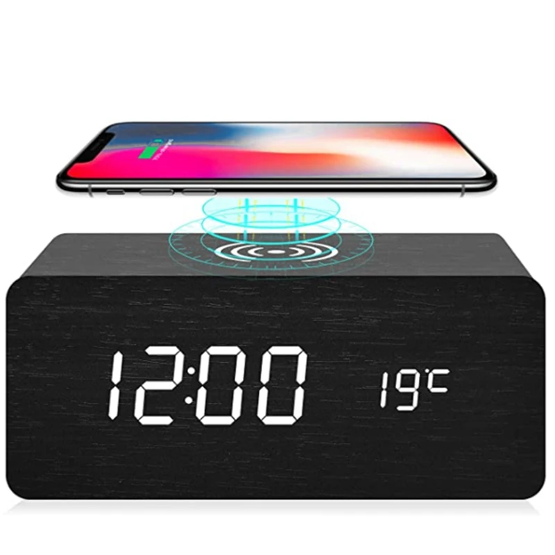 Alarm Clock with for Qi Wireless Charging Pad for iPhone Sound Control
Alarm Clock with for Qi Wireless Charging Pad for iPhone Sound Control