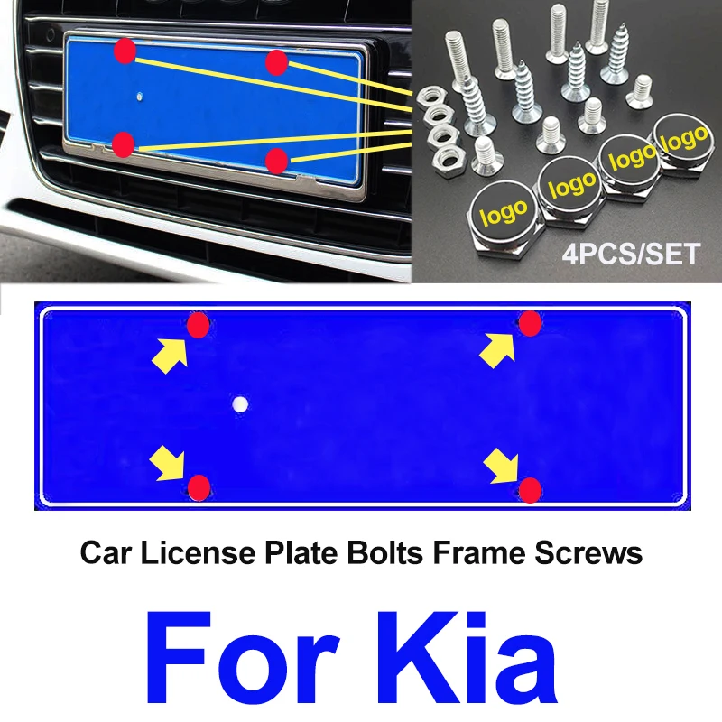 1set Car Accessory License Plate Frames Screw Cap Covers With Car Emlem For Rio Ceed Sportage Soul Cerato K2 k3 k5 Sorento Venga
1set Car Accessory License Plate Frames Screw Cap Covers With Car Emlem For Rio Ceed Sportage Soul Cerato K2 k3 k5 Sorento Venga