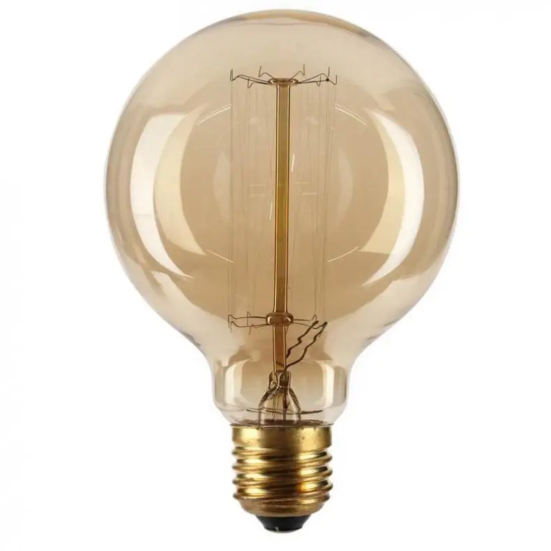 Винтажная круглая лампа Эдисона 40 Вт 110-220 В G95 | Освещение