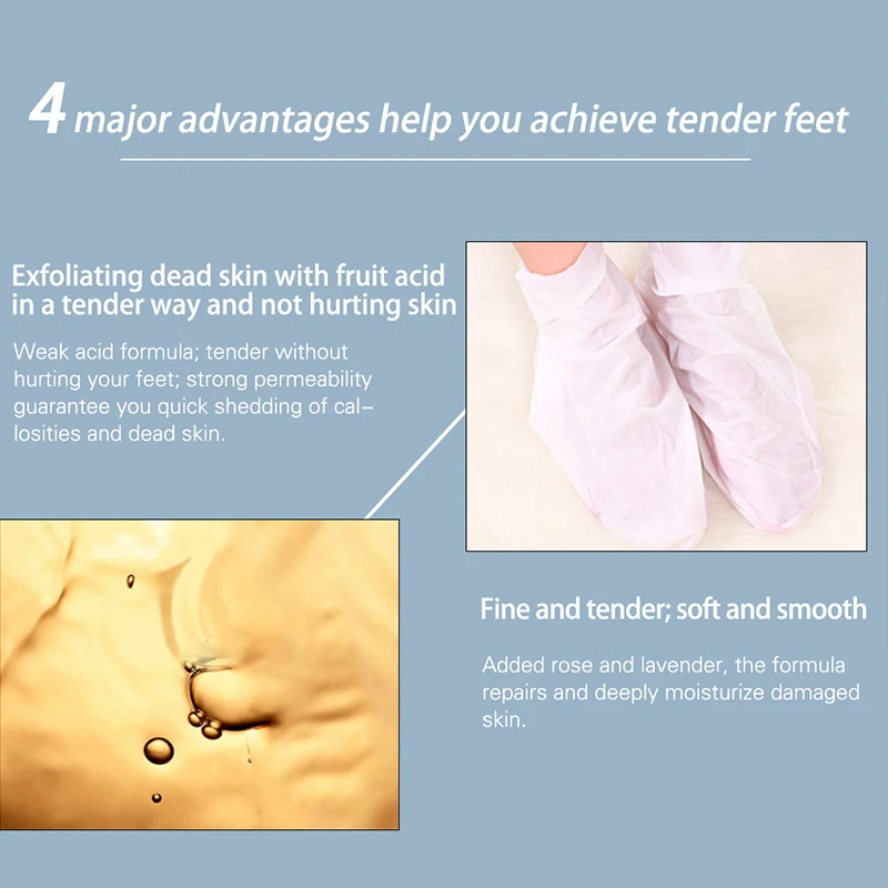 Soft Foot Peel Mask Callus Remover Dead Skin Remover Foot Masks Moisturizing Feet Skin Care MH88
Soft Foot Peel Mask Callus Remover Dead Skin Remover Foot Masks Moisturizing Feet Skin Care MH88