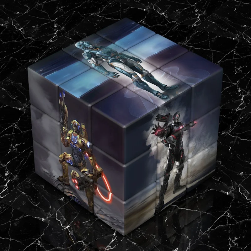 

Cyberpunk sci-fi mecha warrior Future Warrior creative third-order magic cube toy children's personality puzzle gift