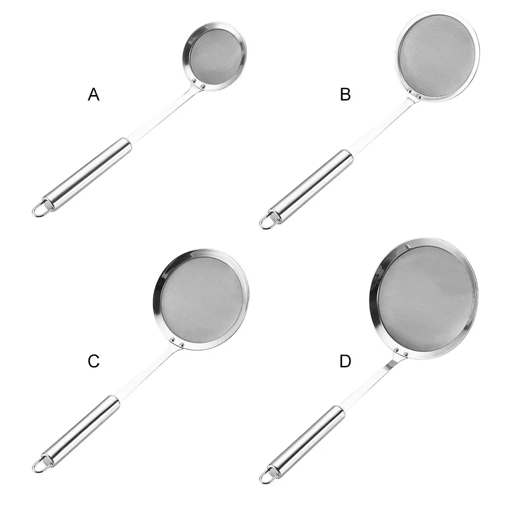 Multi-functional Filter Spoon Stainless Steel Fine Mesh Wire Oil Skimmer Strainer Fried Food Net Kitchen Gadgets Cook Tools
Multi-functional Filter Spoon Stainless Steel Fine Mesh Wire Oil Skimmer Strainer Fried Food Net Kitchen Gadgets Cook Tools