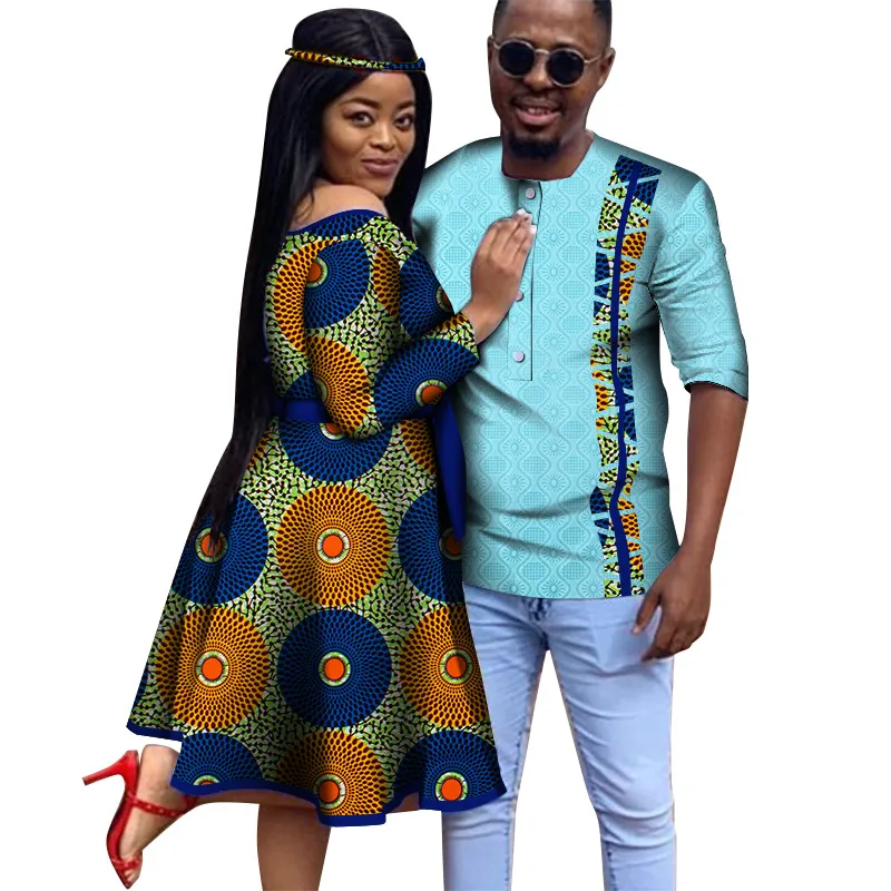 2 Pieces Couple African Clothes Men Dashiki Shirt Women Maxi Dress Costume for Party/wedding Traditional African Clothing WYQ634
2 Pieces Couple African Clothes Men Dashiki Shirt Women Maxi Dress Costume for Party/wedding Traditional African Clothing WYQ634