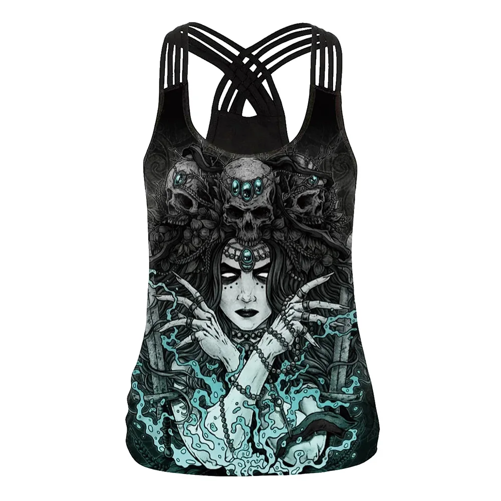 Summer Women Sports Vest 3D Printing Slim Yoga Shirt Elastic Cross Straps Tank Tops Girls Gym Workout Running Sleeveless T-shirt
Summer Women Sports Vest 3D Printing Slim Yoga Shirt Elastic Cross Straps Tank Tops Girls Gym Workout Running Sleeveless T-shirt