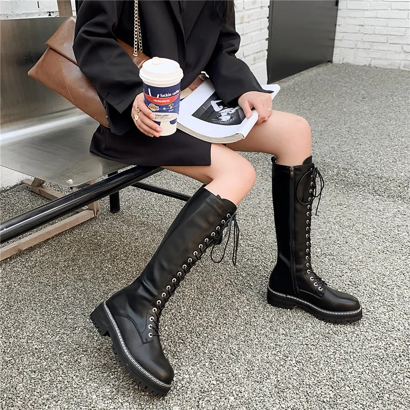 ASUMER 2020 new arrive autumn winter riding boots women cross tied zip square heel platform casual shoes woman knee high boots
ASUMER 2020 new arrive autumn winter riding boots women cross tied zip square heel platform casual shoes woman knee high boots