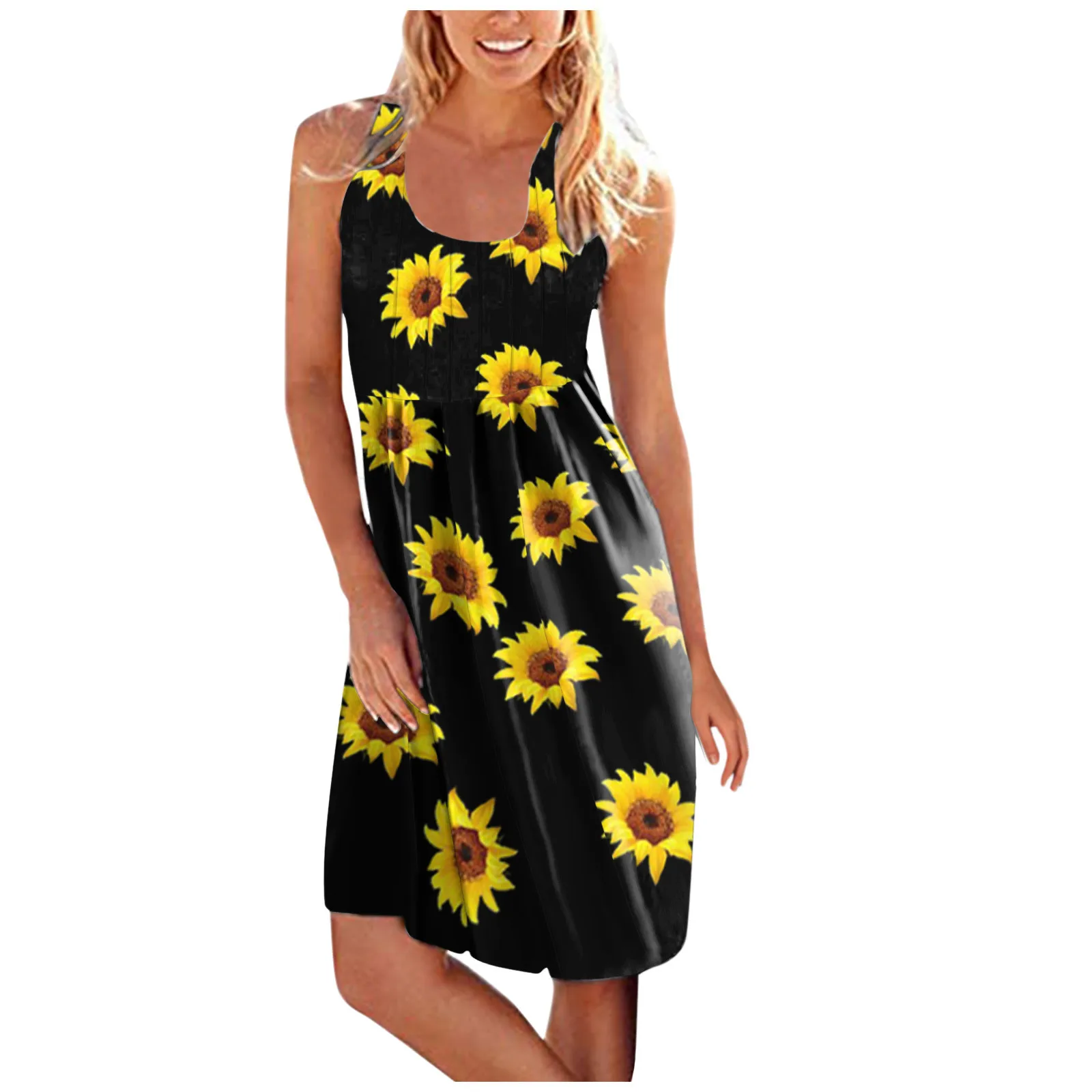 Elegant Sunflower Spaghetti Strap Dresses Women's Sleeveless Pocket Casual Floral Printing Beach Long Maxi Loose Dress Vestidos
Elegant Sunflower Spaghetti Strap Dresses Women's Sleeveless Pocket Casual Floral Printing Beach Long Maxi Loose Dress Vestidos