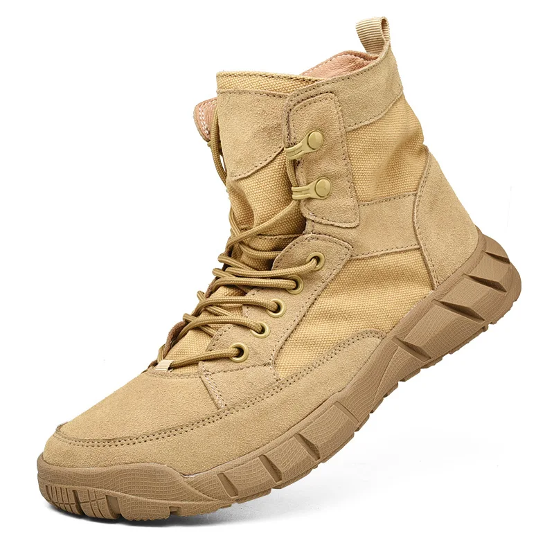 Spring And Summer Trekking Shoes Canvas Suede Sand Color Military Tactical Boot Anti Slip Woman Hiking Shoes High Top Man Boots
Spring And Summer Trekking Shoes Canvas Suede Sand Color Military Tactical Boot Anti Slip Woman Hiking Shoes High Top Man Boots
