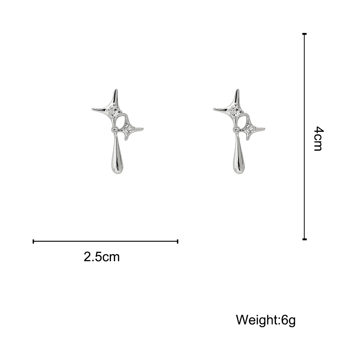 AMORCOME Fashion Korean Unique Four-pointed Star Rhinestone Dangle Earrings For Women Statement Drop Earrings Jewelry
AMORCOME Fashion Korean Unique Four-pointed Star Rhinestone Dangle Earrings For Women Statement Drop Earrings Jewelry