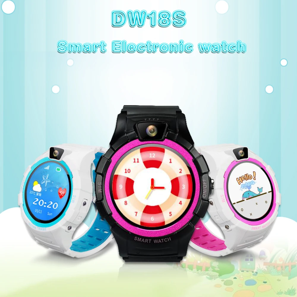 Детские Водонепроницаемые Смарт-часы DW18S с GPS-трекером GPS LBS WIFI тремя позициями