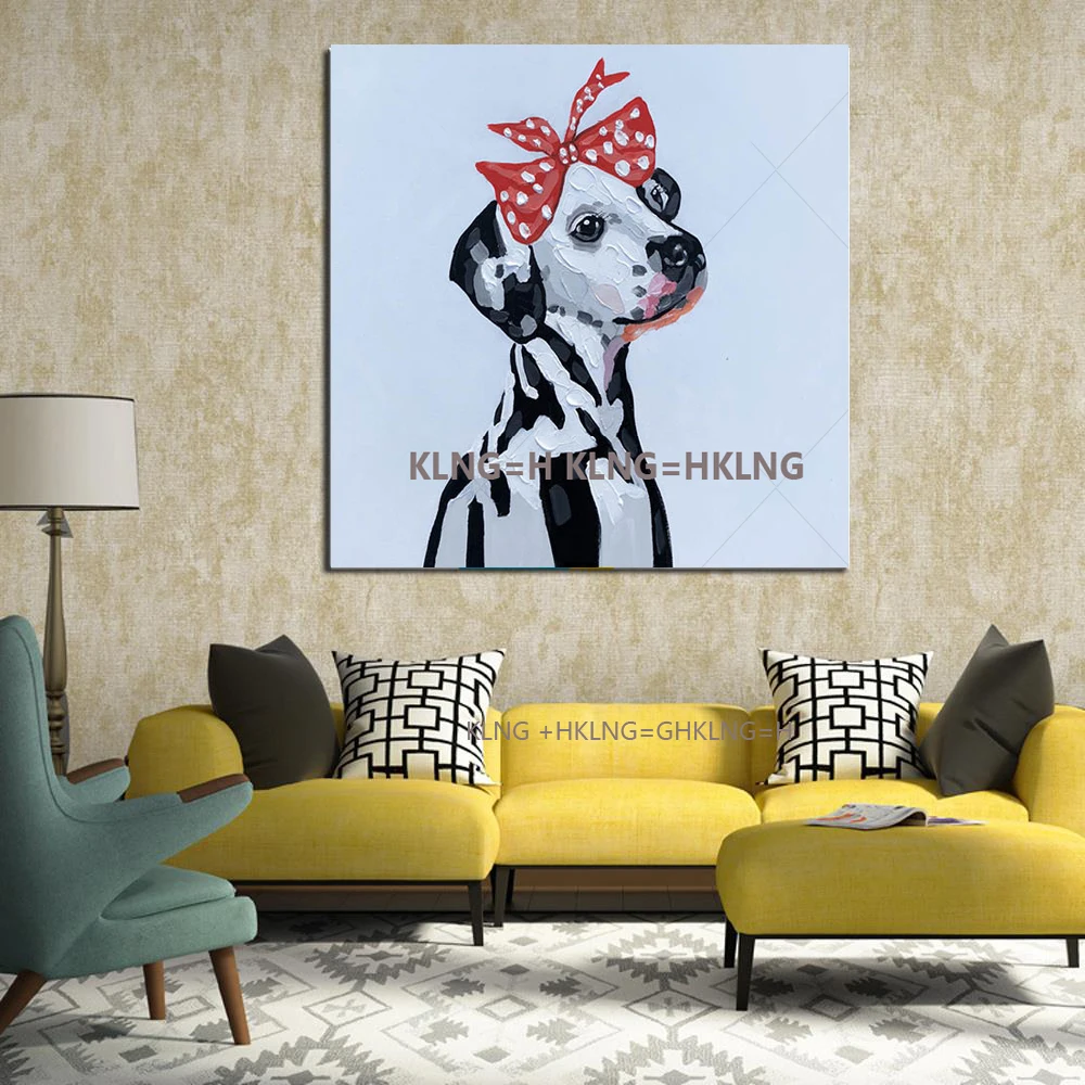 New samples of hand-painted oil painting quality of lovely and naughty dog abstract decorate children room and hall large murals
New samples of hand-painted oil painting quality of lovely and naughty dog abstract decorate children room and hall large murals