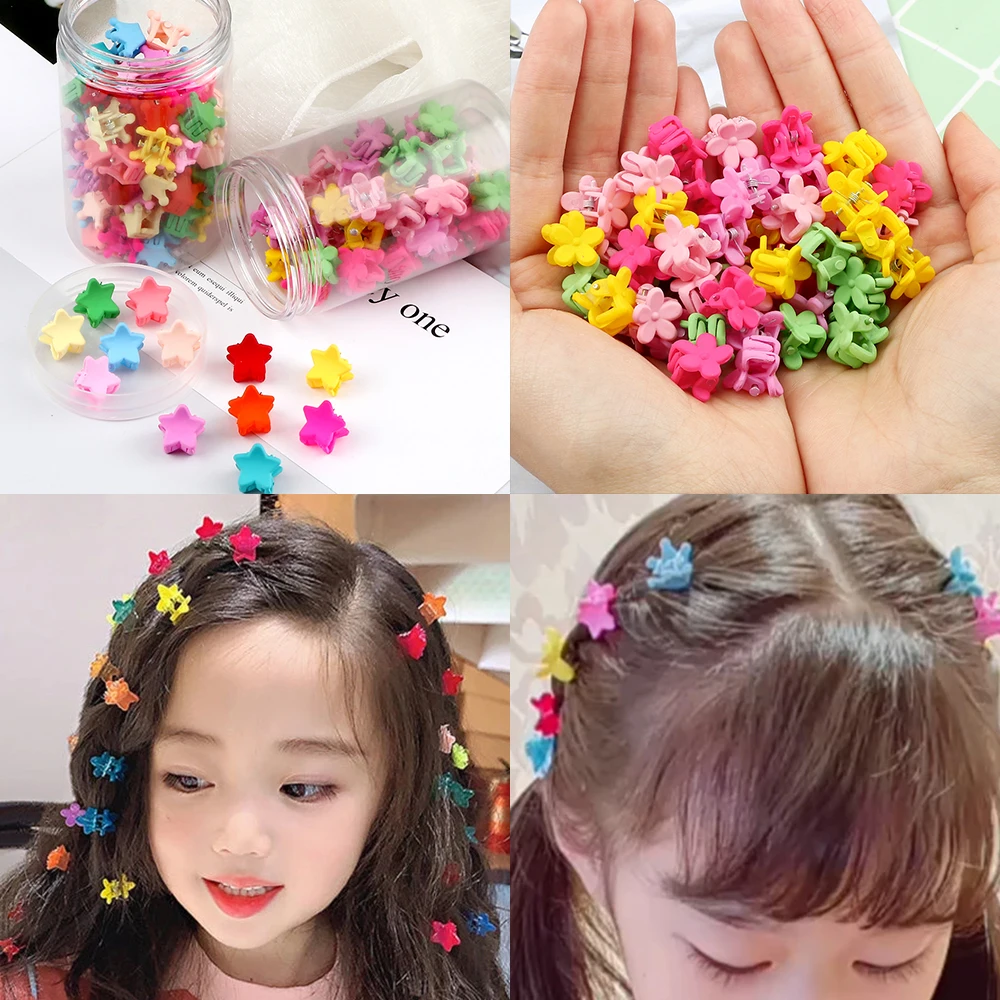 20/50/100PCS Colorful Flower Mini Hair Claws Kids Sweet Girls Children Cartoon Small Hairpins Headdress Hair Styling Accessories
20/50/100PCS Colorful Flower Mini Hair Claws Kids Sweet Girls Children Cartoon Small Hairpins Headdress Hair Styling Accessories