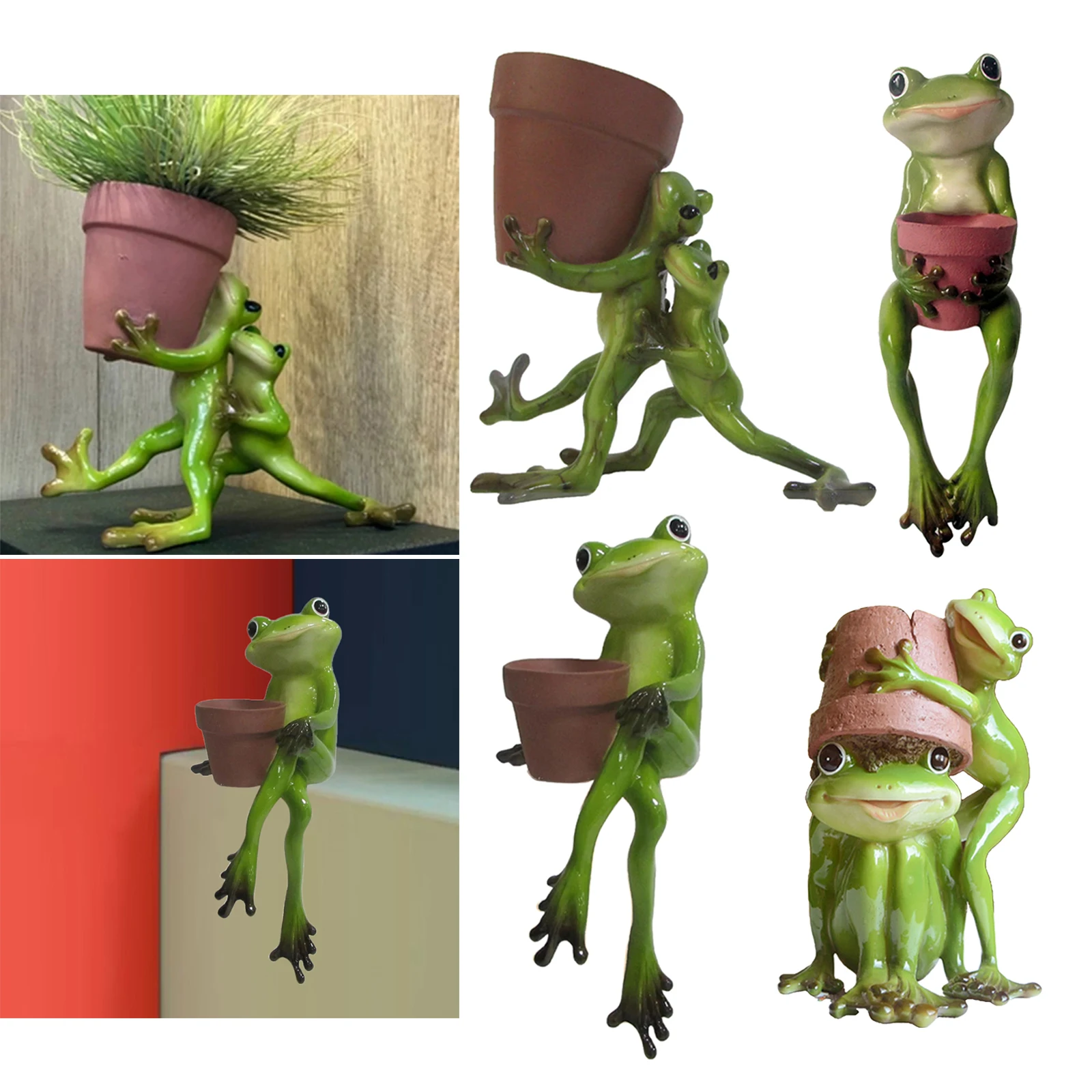 

Resin Frog Shaped Plant Pot/Bonsai Pot/Flower Pot/Succulent Planter Multipurpose Pot