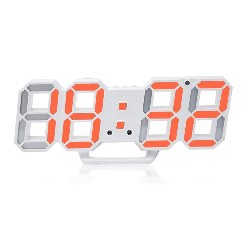Новинка 3D светодиодный дисплей цифровые настенные часы электронные современный