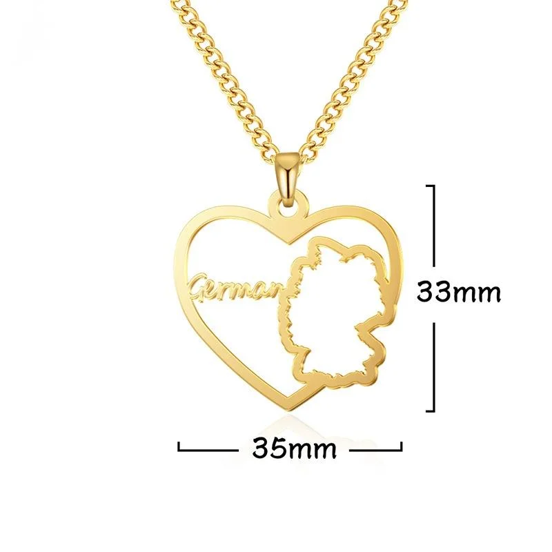 Germany Map Necklaces For Women Girls Heart Collar Pendant Stainless Steel Customizd Nameplate Necklace Gifts 2021
Germany Map Necklaces For Women Girls Heart Collar Pendant Stainless Steel Customizd Nameplate Necklace Gifts 2021