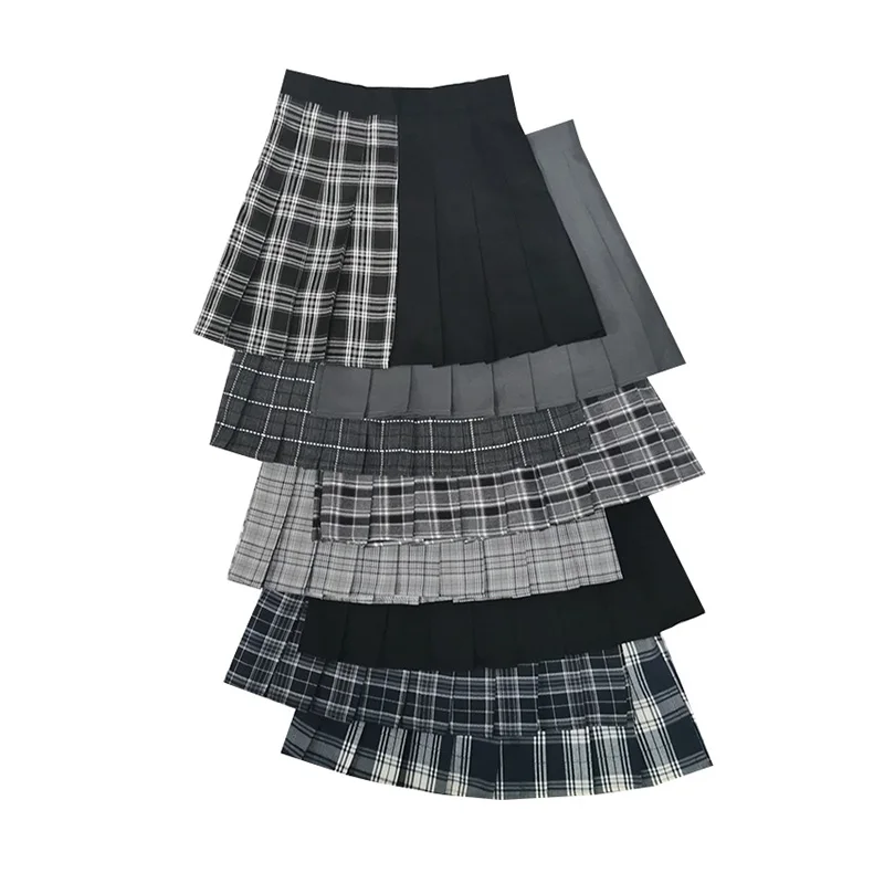Gothic Black Women Pleated Skirt High Waisted Woman Plaid Skirts Punk Style A-Line Female Mini Skirt Fashion Chic Ladies Skirts
Gothic Black Women Pleated Skirt High Waisted Woman Plaid Skirts Punk Style A-Line Female Mini Skirt Fashion Chic Ladies Skirts