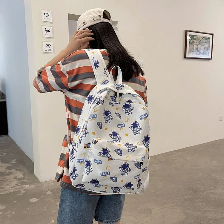College style cute funny print bear Bunny planet rocket astronaut soft girl student Backpack
College style cute funny print bear Bunny planet rocket astronaut soft girl student Backpack