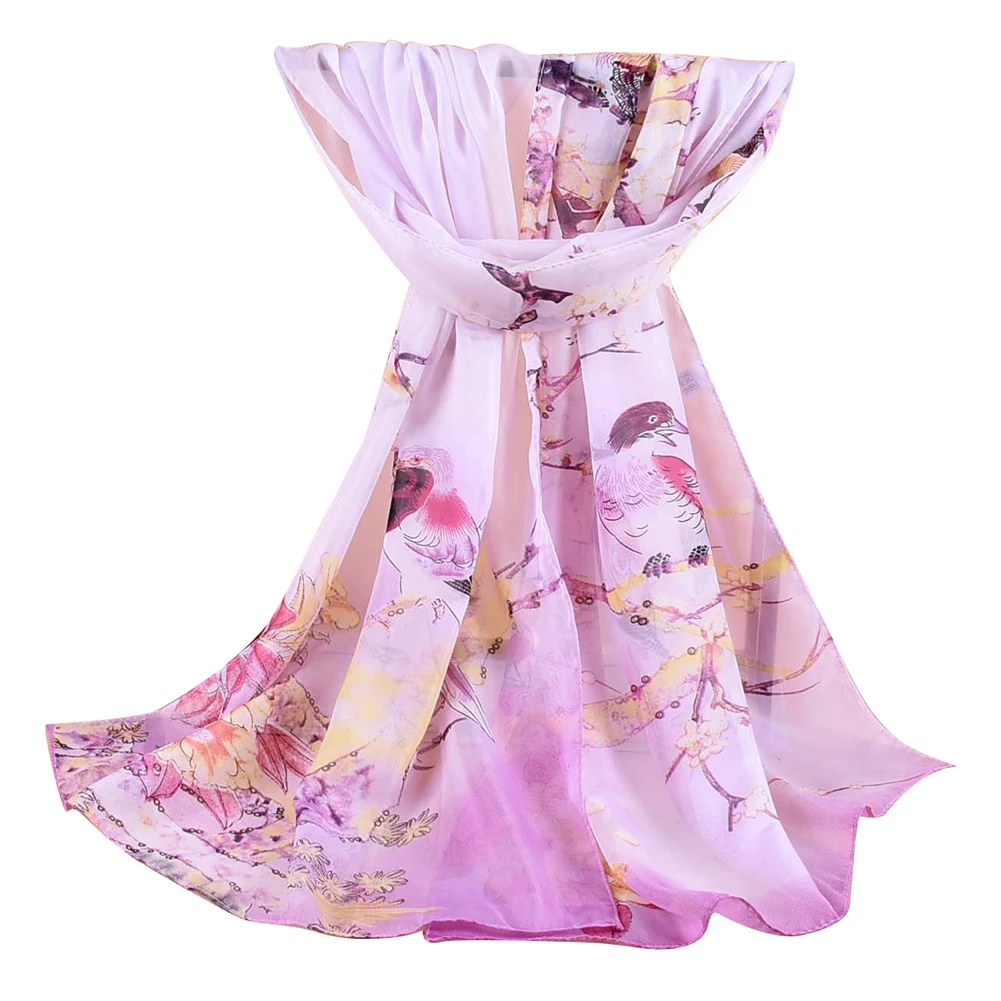 160cm x 50cm Magpie Floral Print Thin Chiffon Scarf Women Spring Autumn Long Shawl Wrap Cape Soft All-match Scarves 5 Colors
160cm x 50cm Magpie Floral Print Thin Chiffon Scarf Women Spring Autumn Long Shawl Wrap Cape Soft All-match Scarves 5 Colors