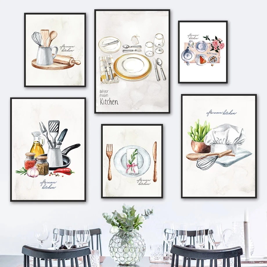 Modern Watercolor Seasoning Kitchen Tools Wall Art Canvas Painting Nordic Posters and Prints Wall Pictures For Decorating Home.
Modern Watercolor Seasoning Kitchen Tools Wall Art Canvas Painting Nordic Posters and Prints Wall Pictures For Decorating Home.