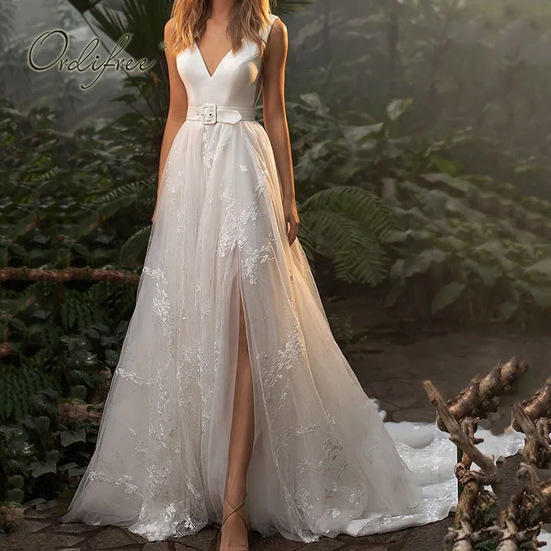 Ordifree 2021 Summer Elegant Women White Lace Maxi Dress Backless Sleeveless Embroidery Belted Sexy Long Slit Party Tulle Dress
Ordifree 2021 Summer Elegant Women White Lace Maxi Dress Backless Sleeveless Embroidery Belted Sexy Long Slit Party Tulle Dress